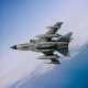 An RAF Tornado GR4 aircraft carrying two Storm Shadow missiles under the fuselage. Photo: UK Ministry of Defence